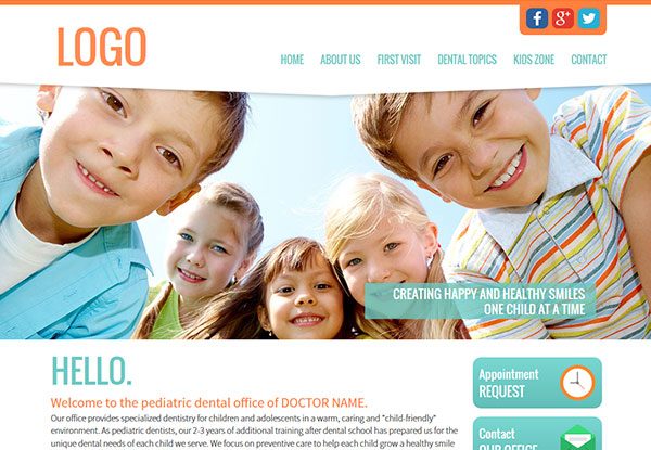 Quick Custom Website Design 22 for Pediatric Dentists