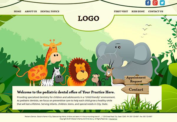 Quick Custom Website Design 25 for Pediatric Dentists