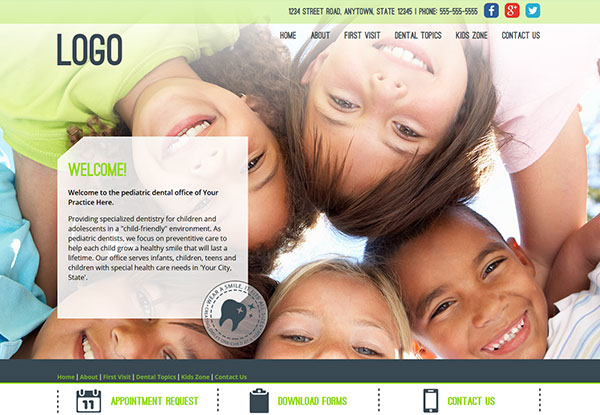 Quick Custom Website Design 29 for Pediatric Dentists