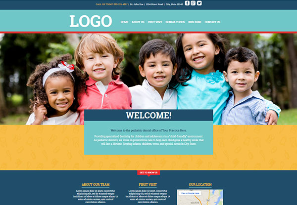 Quick Custom Website Design 31 for Pediatric Dentists