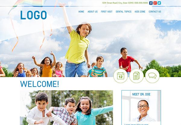 Quick Custom Website Design 32 for Pediatric Dentists