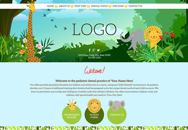 Quick Custom Website Design 34 for Pediatric Dentists