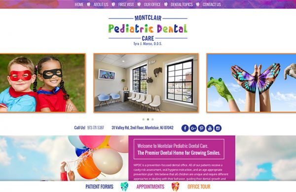 Montclair Pediatric Dental Responsive Website