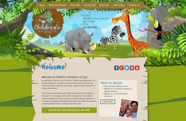 Children's Dentistry of Kyle Responsive Website