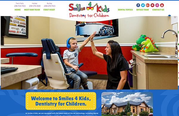 Smiles 4 Kids Pediatric Dentistry - Custom Websites for Pediatric Dentists