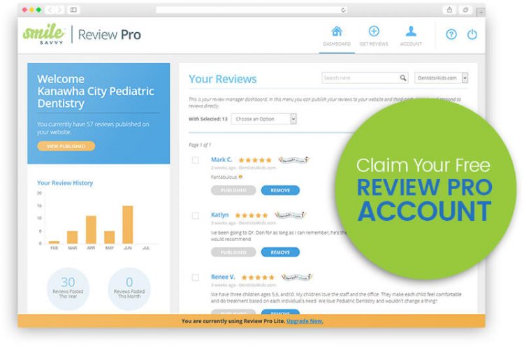 Have a Featured Listing on Dentists4kids.com?  Get Review Pro Lite at No Additional Cost.