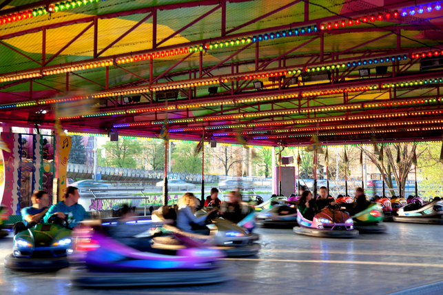 photo of bumper cars