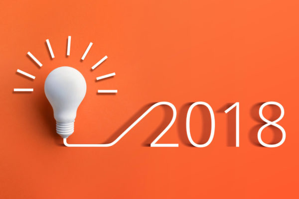 lightbulb icon connected to 2018
