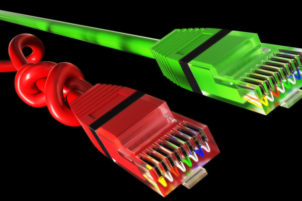 Two internet cables illustrating net neutrality for dentists