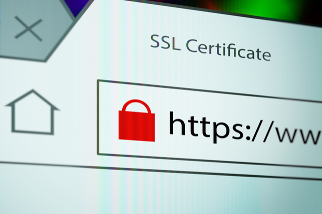 website address of an SSL-encrypted website