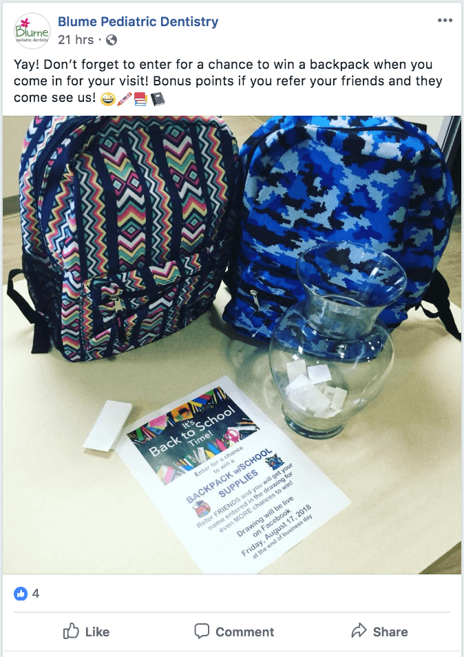 backpack contest