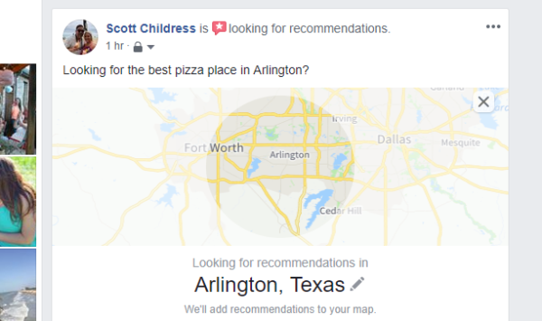Recommendations on Local Business Facebook Pages