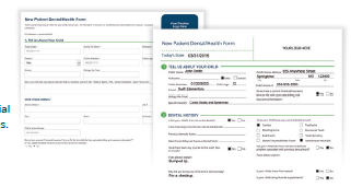 online forms for pediatric dental websites