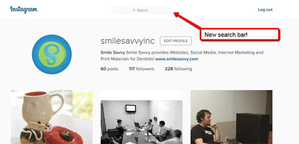 Instagram's new search bar