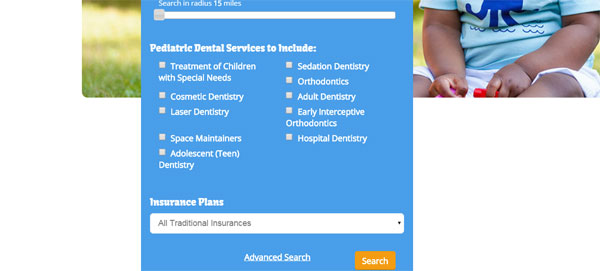 Search for a pediatric dentist in your area